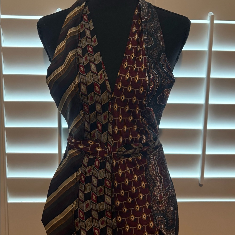 Custom Vintage Tie Halter-Top